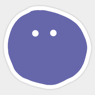 Very Peri Periwinkle Blue Minimal Mysterious Face Color of the Year 2022 Sticker